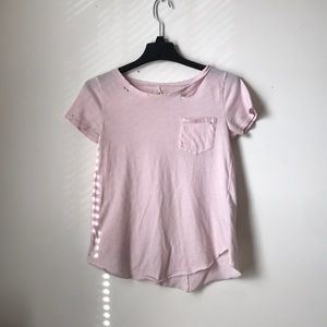 Distressed pink hollister shirt